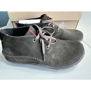 NWT Cushe M Slp Chka Dark Grey Suede Lace Up Ankle Boots Mens 10 Womens 12